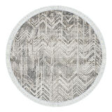 Dekoreko Kaymaz Taban Djt Salon Halısı Trend Saçaklı Yuvarlak İskandinav F5083