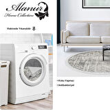 Dekoreko Kaymaz Taban Djt Salon Halısı Trend Saçaklı Yuvarlak İskandinav F5083