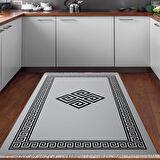 Dekoreko Kaymaz Taban Djt Mutfak Halısı Star Pamuk Saçaklı Modern 656M