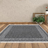 Dekoreko Kaymaz Taban Djt Salon Halısı Star Pamuk Saçaklı Modern M5001