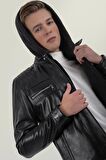 Manfredo Siyah Deri Mont 111674