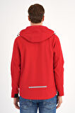 Shell Kırmızı Erkek Softshell Mont Kapüşonlu Comfort Fit