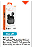 LKB 30 tws Bluetooth wireless  kulaklık 300 saat kullanım süresi 