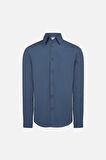 RELAXED FIT COTON ERKEK GOMLEK MAVI