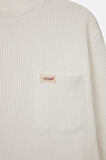 Urbanwild Uzun Kollu Waffle Tshirt Beyaz 
