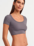 Kısa Kollu Crop Top