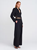 60760 DİLVİN TOKA DETAYLI CROP BLAZER CEKET