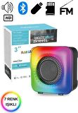 TT_GTS-1373 RGB Işıklı Ses Bombası Mini Taşınabilir Bluetooth Hoparlör TF/FM/USB
