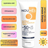 Noumes Güneş Koruyucu Yüz Kremi SPF50+ 100 ml 8684225240018