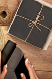 Hediye Paketleme Kağıdı:10 Adet Yüksek Kaliteli Siyah Baskısız  30gr. Pelur Kağıtlarımızla Şık Hediyeler Hazırlayın 24X34CM