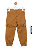 Yüksek Belli Kargo Cepli Lastik Paçalı Kız Çocuk Pantolon 4-8 Yaş 56704
