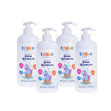 TODBİE 2'si 1 Arada Bebek Şampuanı 4'lü Set - Göz Yakmayan, Papatya Özlü, 500 ml Bebek Şampuanı - Sles İçermez