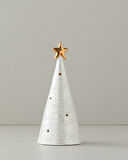 Winter Tree Stoneware Yılbaşı Biblo 9,4x9x20 cm Krem