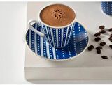 English Home Bellis Porselen 4 Parça 2 Kişilik Kahve Fincan Takımı 80 Ml Lacivert