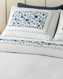 Flower Chain Dijital Baskılı Soft Cotton Çift Kişilik Nevresim Takımı Lacivert