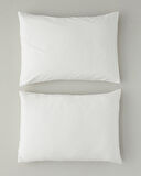 English Home Micell Pamuk Saten 2'li Yastık Kılıfı Beyaz