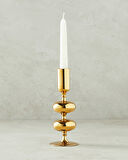 English Home Candlelight Cam Tekli Şamdan Gold