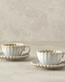 English Home Fiore New Bone China 4 Parça 2 Kişilik Kahve Fincan Takımı Gri