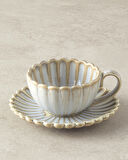 English Home Fiore New Bone China 4 Parça 2 Kişilik Kahve Fincan Takımı Gri