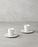 English Home Hestia New Bone China 4 Parça 2 Kişilik Kahve Fincan Takımı Gri