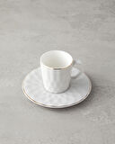 English Home Hestia New Bone China 4 Parça 2 Kişilik Kahve Fincan Takımı Gri