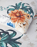 English Home Flora Vista Dijital Baskılı Soft Cotton Çift Kişilik Nevresim Takımı Turuncu