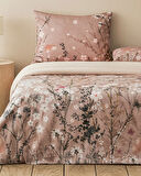 English Home Sweet Spring Dijital Baskılı Soft Cotton Çift Kişilik Nevresim Takımı Gül Kurusu