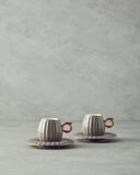 English Home Polka New Bone China 4 Parça 2 Kişilik Kahve Fincan Takımı Vizon