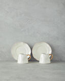 English Home Felix New Bone China Kahve Fincan Takımı 4 Parça 2 Kişilik Beyaz