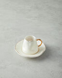 English Home Felix New Bone China Kahve Fincan Takımı 4 Parça 2 Kişilik Beyaz