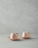 English Home Felix New Bone China 4 Parça 2 Kişilik Kahve Fincan Takımı Pudra