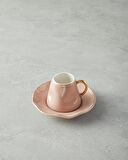 English Home Felix New Bone China 4 Parça 2 Kişilik Kahve Fincan Takımı Pudra