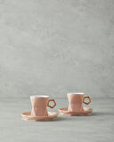 English Home Axel New Bone China 4 Parça 2 Kişilik Kahve Fincan Takımı Pudra