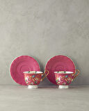 English Home Vanilla New Bone China 4 Parça 2 Kişilik Çay Fincanı Takımı Mor