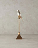 English Home Shiny Bird Polyresin Biblo Gold