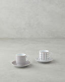 English Home Ashley Porselen Kahve Fincan Takımı 4 Parça 2 Kişilik Siyah-Bordo