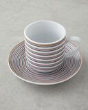 English Home Ashley Porselen Kahve Fincan Takımı 4 Parça 2 Kişilik Siyah-Bordo