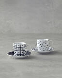 English Home Mika Porselen Kahve Fincan Takımı 4 Parça 2 Kişilik Siyah