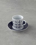 English Home Mika Porselen Kahve Fincan Takımı 4 Parça 2 Kişilik Siyah