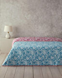 English Home Folk Art Tek Kişilik Çok Amaçlı Örtü Koyu Pembe