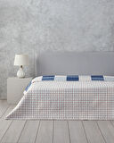 English Home Plaid Harmony Tek Kişilik Çok Amaçlı Örtü Mavi