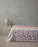 English Home Scroll Flowers Tek Kişilik Çok Amaçlı Örtü Turuncu