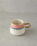 English Home Carnival Track Stoneware Kupa Pembe - Yeşil