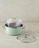 English Home Sartagi Emaye Kızartma Tenceresi Açık Mint