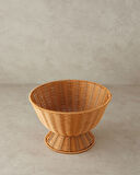 English Home Victoria Plastik Rattan Sunumluk Kahverengi