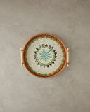 English Home Adelaide Sedefli Rattan Tepsi Kahverengi