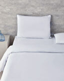 English Home Comfy Plain Tek Kişilik Nevresim Takımı Beyaz - Lacivert