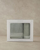 English Home Shiny Stripe Pamuklu Yüz Havlusu Seti Su Yeşili