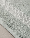 English Home Shiny Stripe Pamuklu Yüz Havlusu Seti Su Yeşili