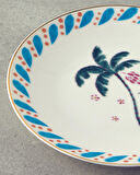 English Home Carnival Palm Bone Porselen Pasta Tabağı 20 cm Mavi-yeşil